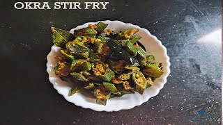 Okra stir fry  Vendakkai poriyal  Bhindi fry [upl. by Lasala]