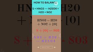 HOW TO BALANCE S  ConcHNO3  H2SO4 H2O  NO2 [upl. by Zubkoff]