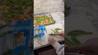 sheet pan meal for the win on a long week night dinner cookwithme cooking vlog mom dailyvlog [upl. by Euqinotna386]