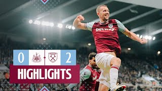 Newcastle 02 West Ham  Soucek and AWB Secure the Goods  Premier League Highlights [upl. by Tigram]