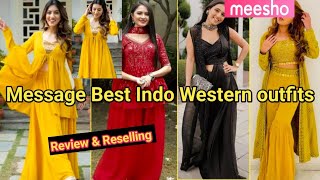 Ready To Wear Indo Western Saree Haul From Meesho Start From Rs295  Affordable Saree [upl. by Poul]