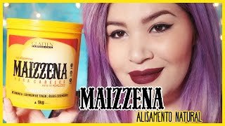 ALISAMENTO NATURAL MAIZZENA  GLATTEN NoLow Poo Hidratação Amido de Milho [upl. by Anaud]