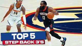 James Harden’s Top 5 Step Back 3Pointers ♨ [upl. by Abocaj]