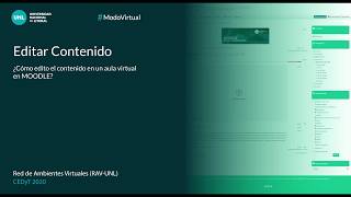 Editar Contenido  Edición de Aula Virtual en Moodle [upl. by Given]