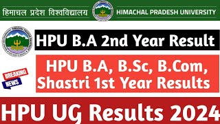 HPU BA 2nd Year ResultHPU BA BSc BCom Shastri 1st Year Results [upl. by Malamud]