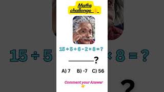 Maths challenge shortsfeed quiz mathstricks [upl. by Toy]