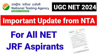 Important Official Update  New Notice from NTA  UGC NET Re Exam 2024  UGC NET Mentor [upl. by Ozkum]