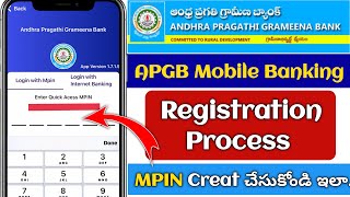 APGB Mobile Banking RegistrationActivation Process  APGB Mobile Banking MPIN [upl. by Yeslah]