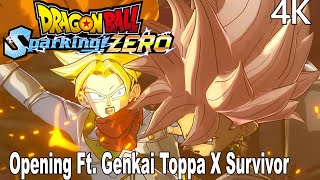 Dragon Ball Sparking Zero Opening Intro Animation 4K Ft Genkai Toppa X Survivor [upl. by Nuahsel]