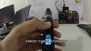 Mi vaporizador tiene el ErrorquotCHECK ATOMIZERquot VooPoo mojo quot My vaporizer doesnt recognize the coil [upl. by Ibbie]