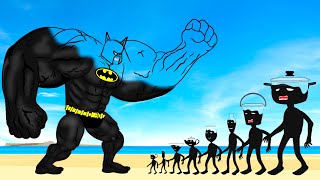 Evolution BOSS BATMAN Vs Evolution Of MONSTER RADIATION  Returning From The Dead SECRET  FUNNY [upl. by Relyhcs]