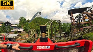 FireChaser Express POV 5K MultiLaunch Family Coaster Dollywood TN [upl. by Enytsirk]