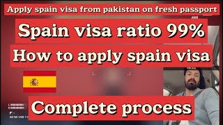 Spain visit visa from Pakistan on fresh passport  Spain visa new updates [upl. by Lika]