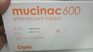 Mucinac 600 Tablet  Uses Sideeffects Reviews and Precautions in hindi [upl. by Aisatal]