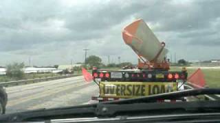 pilotcartv™  Steering 140 Windmill Blade into Holding Lot Abilene TX JampS Pilot Car Service [upl. by Yecnuahc920]