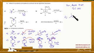 Ejercicios de sustitución nucleófila unimolecular SN1 [upl. by Maillij77]