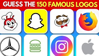 🔍 GUESS THE 150 FAMOUS LOGOS IN 3 SECONDS Super Fun Logo Quiz⏱️🤔 [upl. by Alicul382]