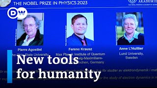 Physics Nobel Prize goes to work looking at electrons in split seconds I DW News [upl. by Yenruoj]