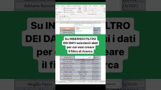 Come creare una tabella con filtri avanzati  Excel Tutorial [upl. by Sloan202]