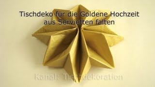 Servietten falten Goldene Hochzeit [upl. by Augie66]