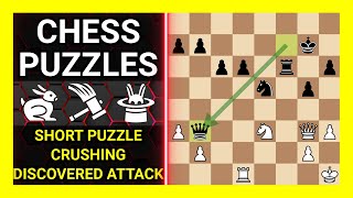 Chess Puzzles to Practice Themes Short puzzle Crushing Discovered attack Learn Chess [upl. by Ewnihc]