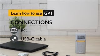 How to Connect with PC through USB C display port  BenQ GV1 Wireless Portable Projector [upl. by Janine]