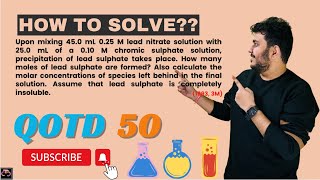 Upon mixing 450 mL 025M lead nitrate solution thecurlychemist9953 jeepyq jeemains jeeadvanced [upl. by Ecirtnom]