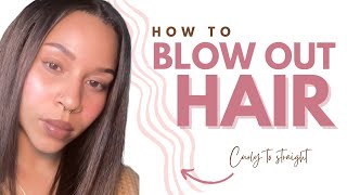 How To  Blow Out Hair with straightener like a PRO [upl. by Dalenna]