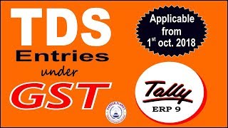 TDS Entries in GST Tally ERP 9 TDS Adjustment in GST TDS Credit in GST TDS in Tally GST Part119 [upl. by Analaf873]