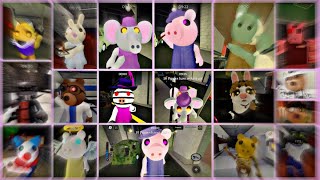 PIGGY BUT ITS 100 PLAYERS ALL JUMPSCARES UPDATED CITY CHAPTER [upl. by Lotsirhc]