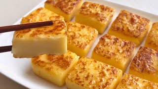 How to make fried custard pudding  Quick and easy snack [upl. by Vandyke]