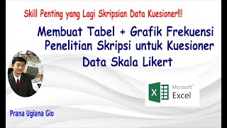 Membuat Tabel Distribusi Frekuensi pada Data Penelitian Kuesioner Skala Likert di Excel [upl. by Anavahs687]