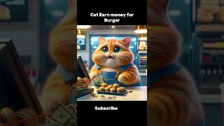 Cat Earn money for Burger 😻 cat ytshorts shorts kitten catlover cats aicat catlovers [upl. by Olrak]