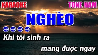 Nghèo Karaoke Tone Nam  Bm  Karaoke 9999  Beat Mới [upl. by Ennalyrehc]