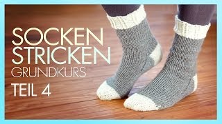 Socken Stricken Socke beenden TEIL 4 GRUNDKURS [upl. by Chita]