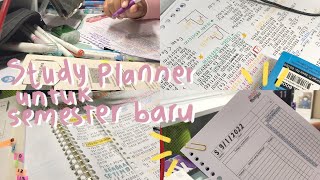 Study Planner Untuk Semester Baru🏆  bikin rangkuman study time lapse Study With Me 16 [upl. by Garbe556]