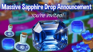 MASSIVE SAPPHIRE DROP ANNOUNCEMENT  GIANT MEGA DROP Animal Jam [upl. by Henley]