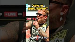 Jake Paul GOES OFF on reporter for questioning his BOXING CAREER [upl. by Lynne]