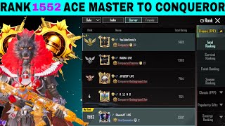 RANK 1552 ACE MASTER TO CONQUEROR TOP KI ROTATION BGMI SOLO CONQUEROR TIPS ✅ [upl. by Lucine892]