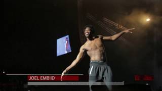 Joel Embiid Injures Himself At Meek Mill Concert [upl. by Yra4]