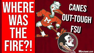 Miami MORE PHYSICAL than FSU Football  Florida State Miami Recap  Warchant TV FSU [upl. by Rbma]