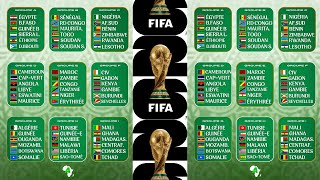 ⚽️GROUPES ZONE AFRIQUE Algérie Maroc Sénégal Égypte  QUALIFICATIONS COUPE DU MONDE 2026🏆 [upl. by Drarrej919]