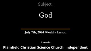 July 7th 2024 Weekly Lesson — God [upl. by Adnomal]