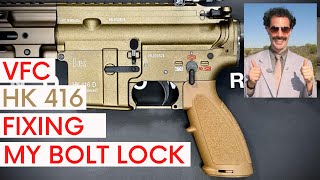 HOW I FIXED MY BOLT LOCK ISSUES  VFC HK 416 A5 [upl. by Notkcorb]