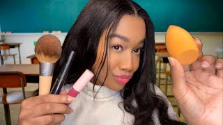 ASMR Girl With No Boundaries Does Your Makeup In Class She’s Lowkey Toxic 💄 Makeup Roleplay [upl. by Tullus471]