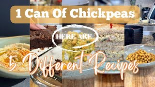 The Versatility of Chickpeas  5 Different Recipes  Meal Prep  Protein  Fiber  Cheap Meals [upl. by Angeline]