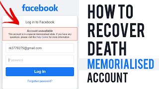 How to recover death report Facebook account  How to open Facebook memorialize account 🔥 [upl. by Kaitlyn]