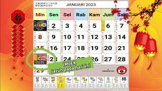 KALENDER LUNAR CHINA INDONESIA 2023 Lengkap [upl. by Nillad]