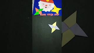 Easy paper ninja star ⭐paper craft papertoy shortvideo craft youtubeshorts viralvideo shorts [upl. by Thissa365]