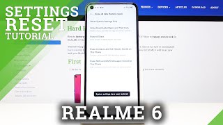 How to Reset Settings in REALME 6 – Restore Default Settings [upl. by Aielam]